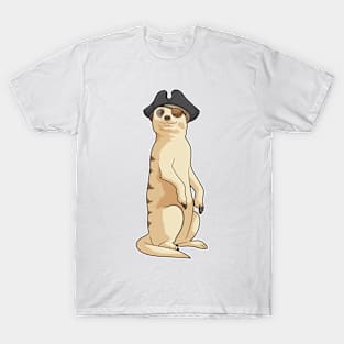 Meerkat as Pirate with Pirate hat T-Shirt